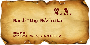 Maróthy Mónika névjegykártya
