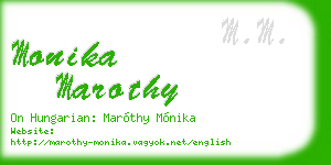 monika marothy business card
