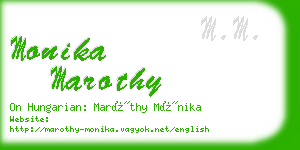 monika marothy business card